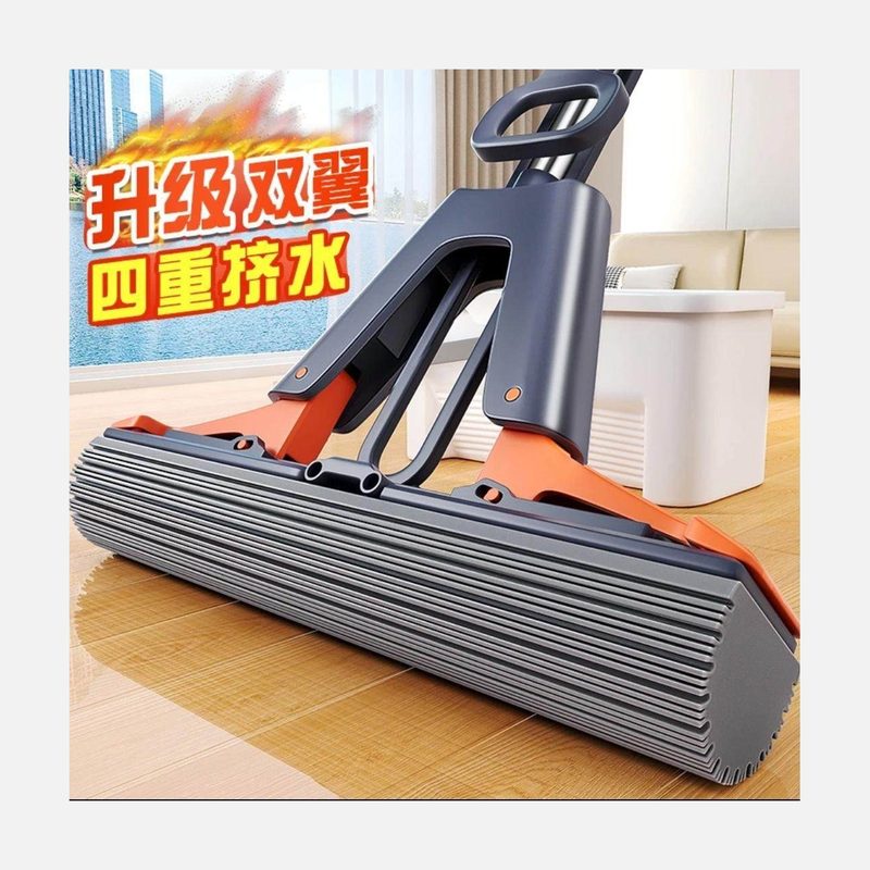 胶棉海绵拖把 双翼挤水